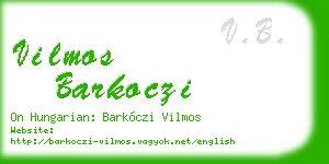vilmos barkoczi business card