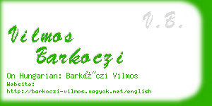 vilmos barkoczi business card